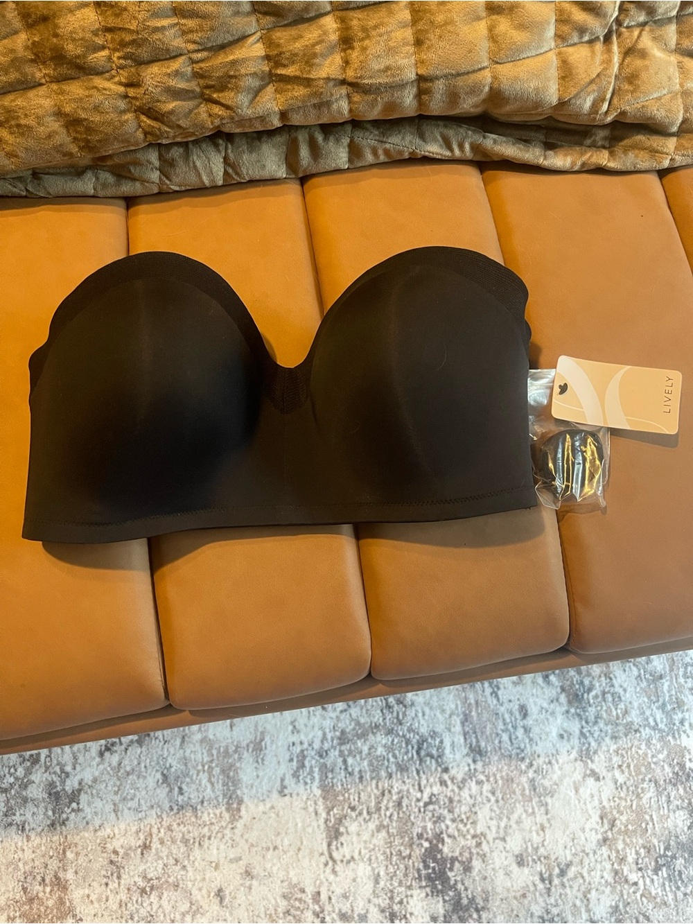 Aritzia Lively Strapless Smooth Bandeau - Black